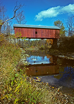 Northfield Falls Covered Bridge (aka Station Bridge) (1872), 138 foot ...